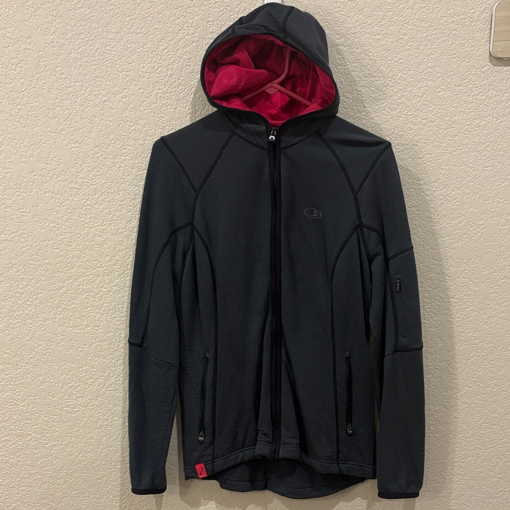 Women’s L Icebreaker 260 Realfleece 100% Merino Wool Full Zip Jacket